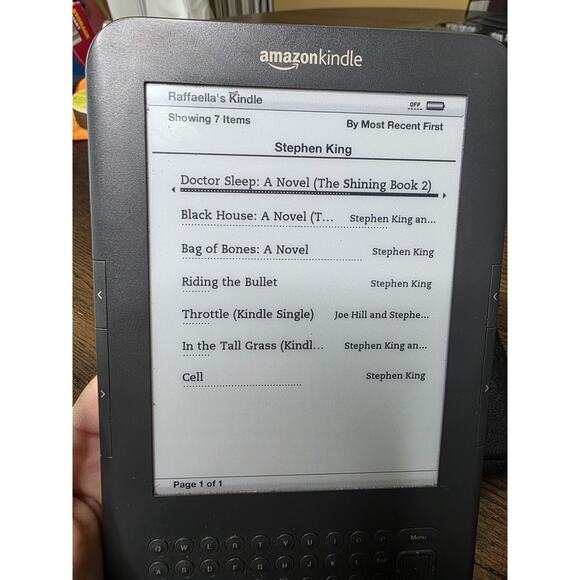 Amazon Kindle Keyboard 3, Wi-Fi, 6" 4GB, D00901 3rd Generation 85 Books - Picture 12 of 16